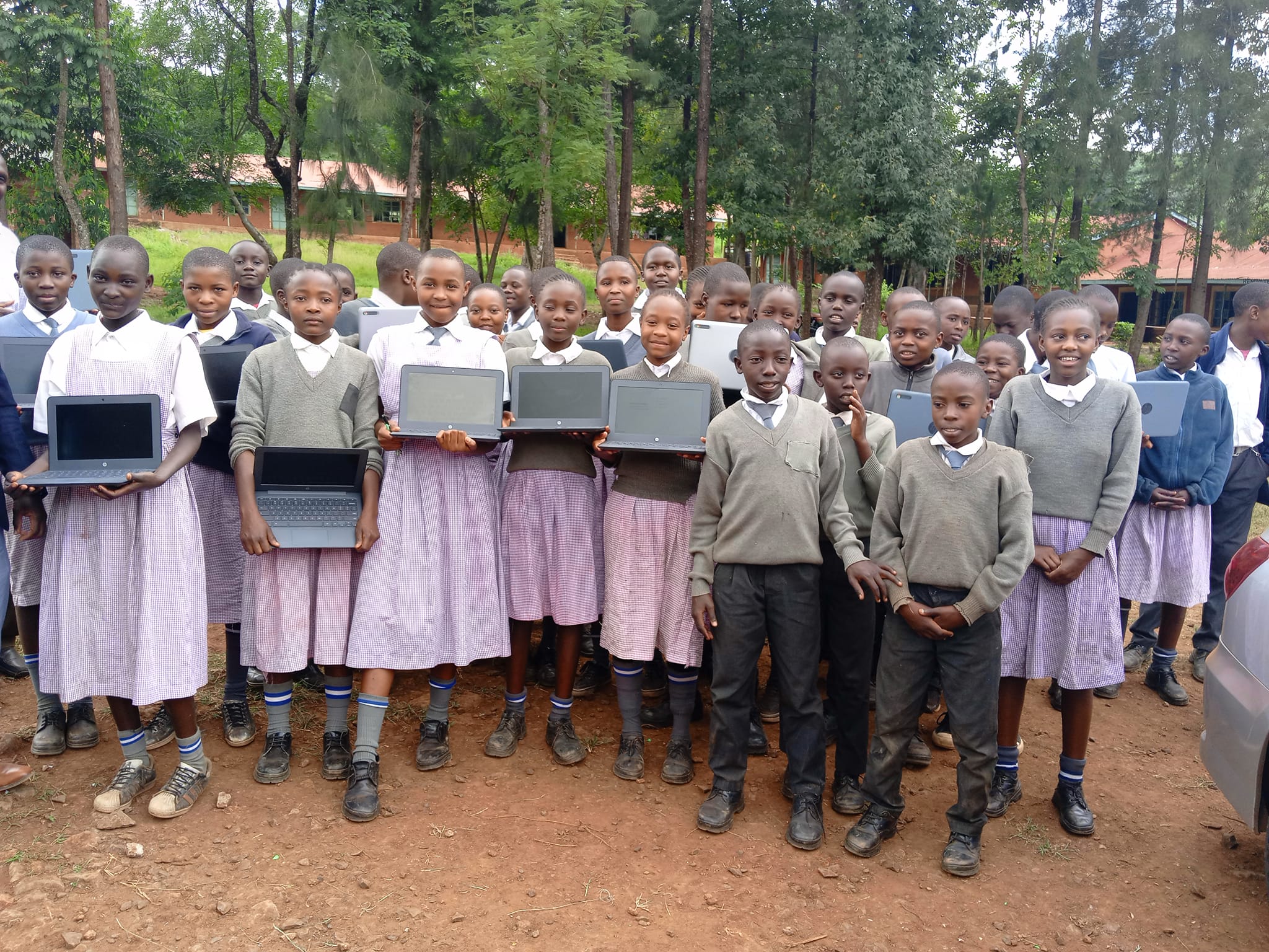 Students with laptops